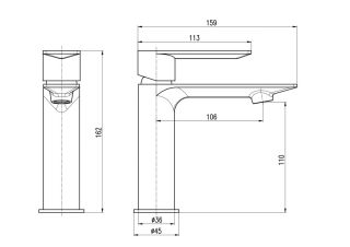 Смеситель для раковины Rav Slezak Nil NL126.5MG серый металлик