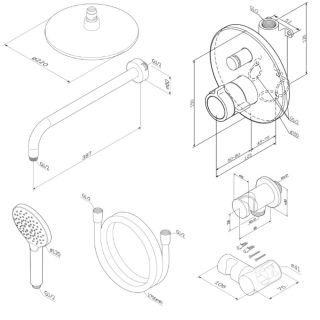 Набор смесителей Am.Pm X-JOY FT85A1RH10 хром