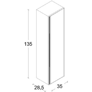 Пенал подвесной Armadi Art Quatro 791-W-A 35 см ива/антрацит