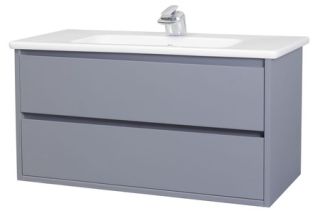 ТУМБА С РАКОВИНОЙ «BELLEZZA» ЛОРЕНЦО 100 (EUPHORIA 100) ПОДВЕСНАЯ СЕРЕБРО