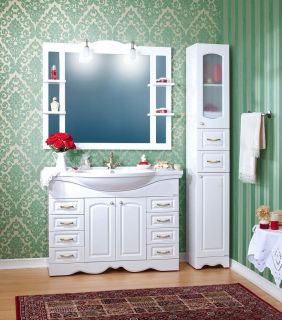 Тумба под раковину Бриклаер Анна 4627125411458 120 см белый