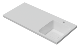 Раковина Misty Kamilla 4627173210560 белая правая 100 см