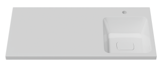 Раковина Misty Kamilla 4627173210560 белая правая 100 см