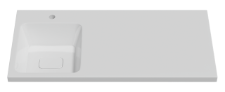 Раковина Misty Kamilla 4627173210577 белая левая 100 см