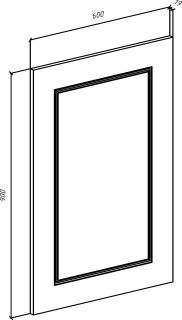 Зеркало Bellezza Луиджи 60см серый 4619209000429