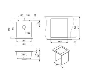 Мойка кухонная Granula 4651, ПЕСОК