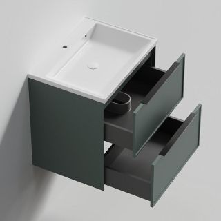 Тумба под раковину La Fenice Simpla FNC-01-SIM-G-80-2 Серо-зеленая 80 см