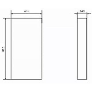 Зеркало- шкаф Comforty Дуэт 00-00017203 48 см