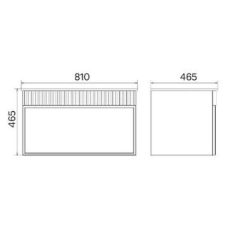 Тумба с раковиной Comforty Мадрид 00-00018685 81 см Серый шелк