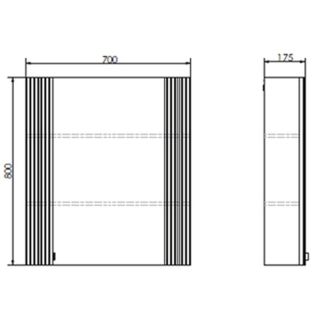 Зеркало-шкаф Comforty Лима 00-00006135 70 см Белый матовый