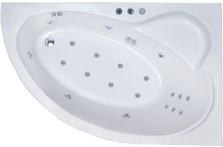 Гидромассажная ванна Royal Bath Alpine De Luxe 170x100см правая белый RB819102DL-R