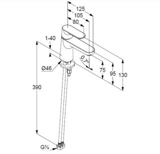 Смеситель для раковины Kludi Louva 242725375 белый матовый