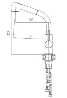Смеситель для кухни Haiba HB70304-2 с выдвижной лейкой сталь