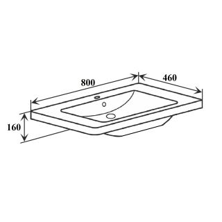 Умывальник Runo мебельный Никсон 80 (00-00001391)