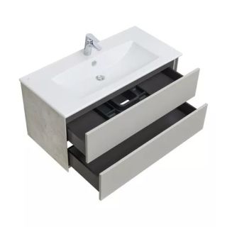 Тумба под раковину Акватон Сохо 100см слэйт/галька серая 1A258201AJ9A0