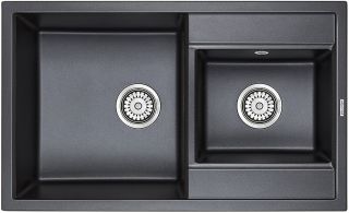 Мойка кухонная Paulmark Tandem PM238250-BLM чёрный металлик