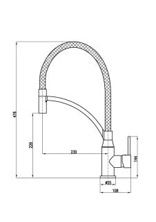 Смеситель для кухни Rav Slezak Seina SE914.5 хром черный