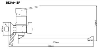 Смеситель для ванны с душем BOOU B8246-18F хром