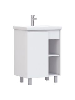 Тумба под раковину напольная Vigo Milos 316 60 см поставляется в разобранном виде белый