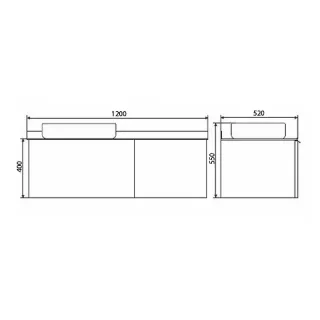 Тумба с раковиной Comforty Милан 00-00014005 120 см белый
