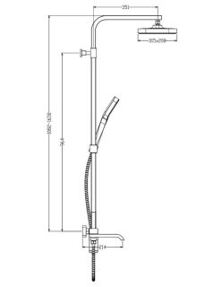 Душевая стойка Raglo R02.24.06 чёрный