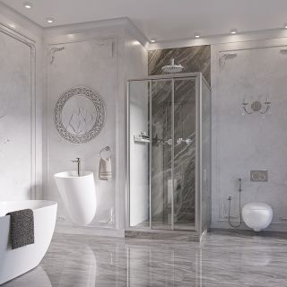 Душевой уголок Ambassador Forsa 17021102NX-80NX 110x80см хром/прозрачное