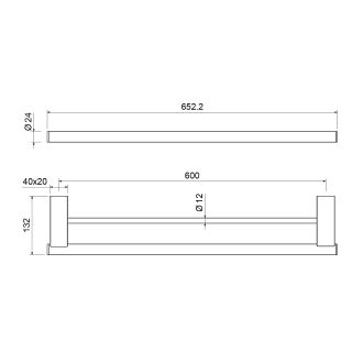 Полотенцедержатель Timo Luiro 18556/18 чёрное золото