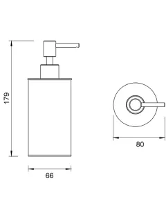 Дозатор для жидкого мыла WHITECROSS Ergo ER2246NIB настольный никель