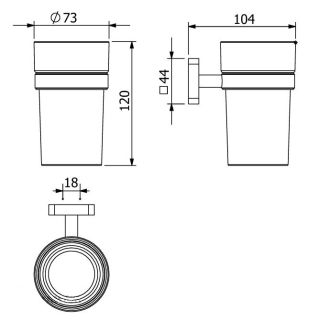 Стакан Kludi Vela S 25975N1 брашированная бронза