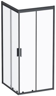 Душевой уголок Am.Pm Gem 90x90см чёрный матовый W90G-403-090BT