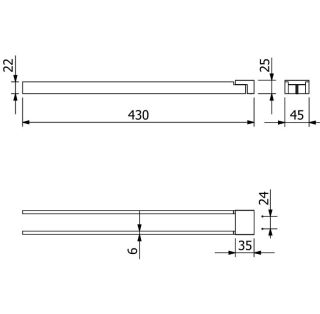 Полотенцедержатель Kludi Vela C 3197753 43 см белый матовый