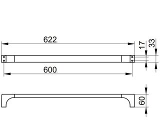 Держатель для полотенца Keuco Edition 11101050600 никель шлифованный