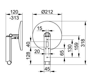 Зеркало косметическое с подсветкой Keuco iLook move 17612059004 никель шлифованный