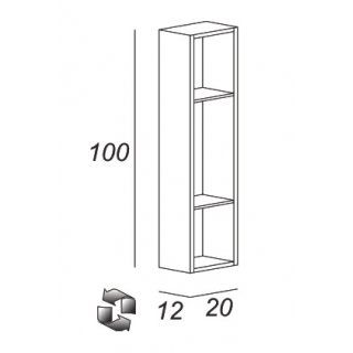 Шкаф подвесной Cezares 20x100 Bianco Lucido Eden 53143