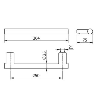 Поручень Kludi Vela C 31981N1 30 см брашированная бронза