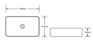 Раковина накладная SantiLine SL-7020 50см светло-серый мрамор