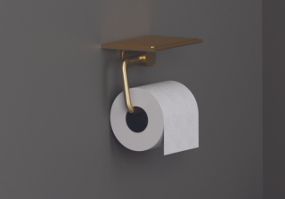 Держатель для туалетной бумаги Kludi Vela R 58971N0 брашированное золото