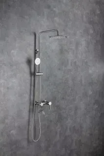 Душевая стойка Vexorus Classic S8021.SS полированная сталь