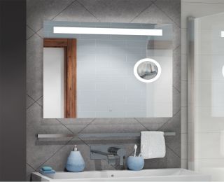 Зеркало с подсветкой Continent Eldorado ЗЛП919 с увеличительной линзой 100см