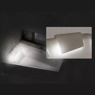 Акриловая ванна с подсветкой Riho Still Smart LED Fall B101010005 R 170х110см светодиоды и подголовник слева заполнение через перелив белый