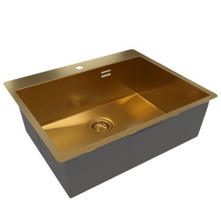 Мойка кухонная Reflexion Iseo 60-GD RX2260GD брашированное золото