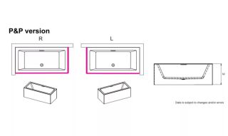 Акриловая ванна Riho Rethink Cubic Fall Plug and Play B109022005 R заполнение через перелив 190х90см белый