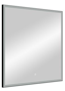 Зеркало с подсветкой Continent Frame Black ЗЛП1502 с сенсорным выключателем 80см чёрный