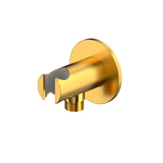 Угловой соединительный элемент с держателем лейки WHITECROSS Y1015GLB брашированное золото