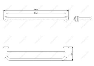 Полотенцедержатель двойной Melana MLN-866002 сатин