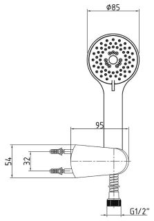 Душевая лейка E.C.A. Nita 102117338EX хром