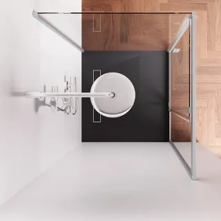 Душевой уголок AM.PM Gem W90G-404-9090-MT профиль серебристый 90х90 см