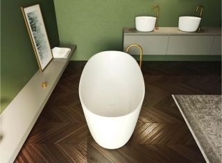 Ванна из искусственного камня Riho Oval B129001105 160x72см белый