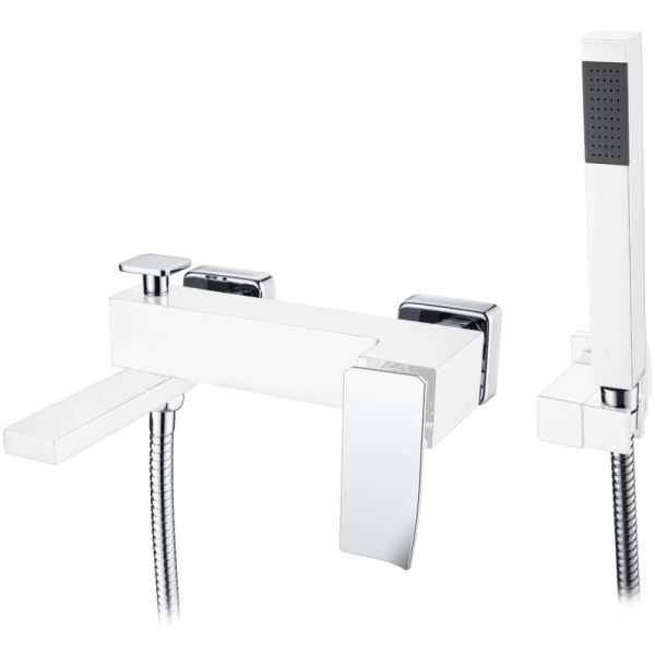 Смеситель для ванны Boheme Q 143-WCR.2 белый/хром
