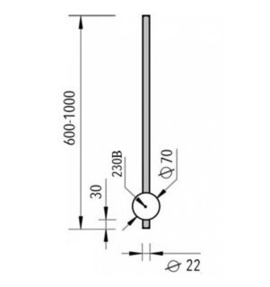 Электрический полотенцесушитель Broner Bruno NF.BR.007.060.0000.S 60 см без кнопки сатин